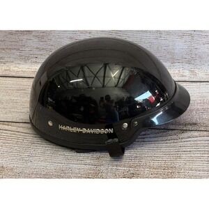 Vintage Harley-Davidson Basic Rider Half Helmet Gloss Black Small DOT